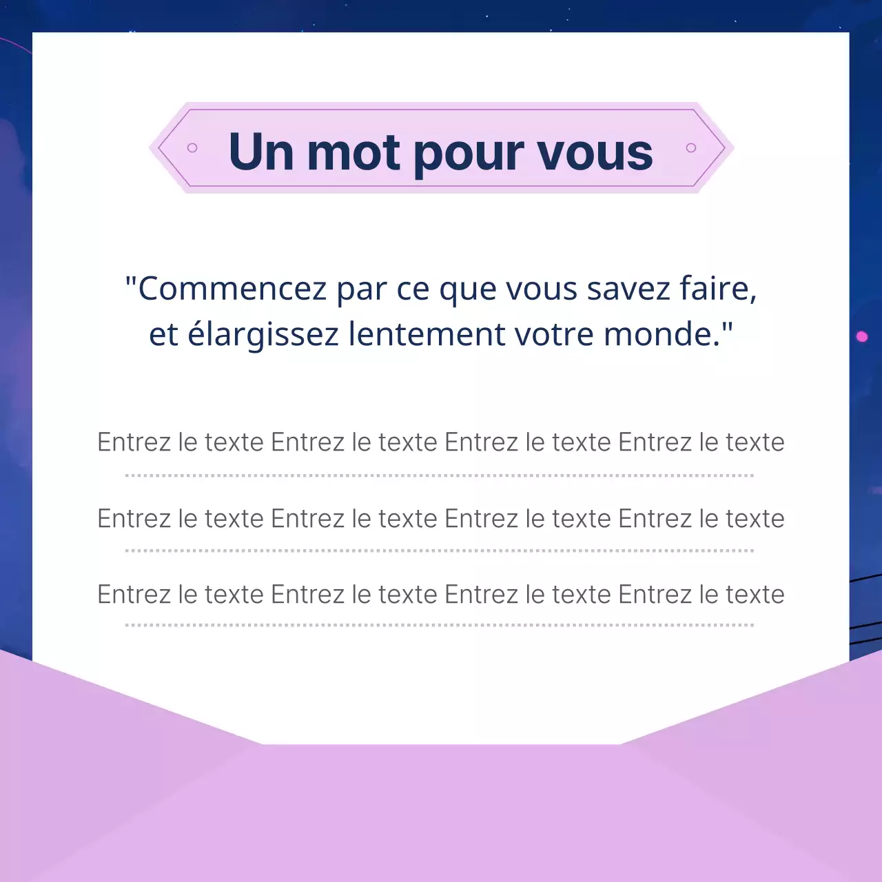 Promouvoir le conseil en bleu marine et en violet, une couleur très tendance