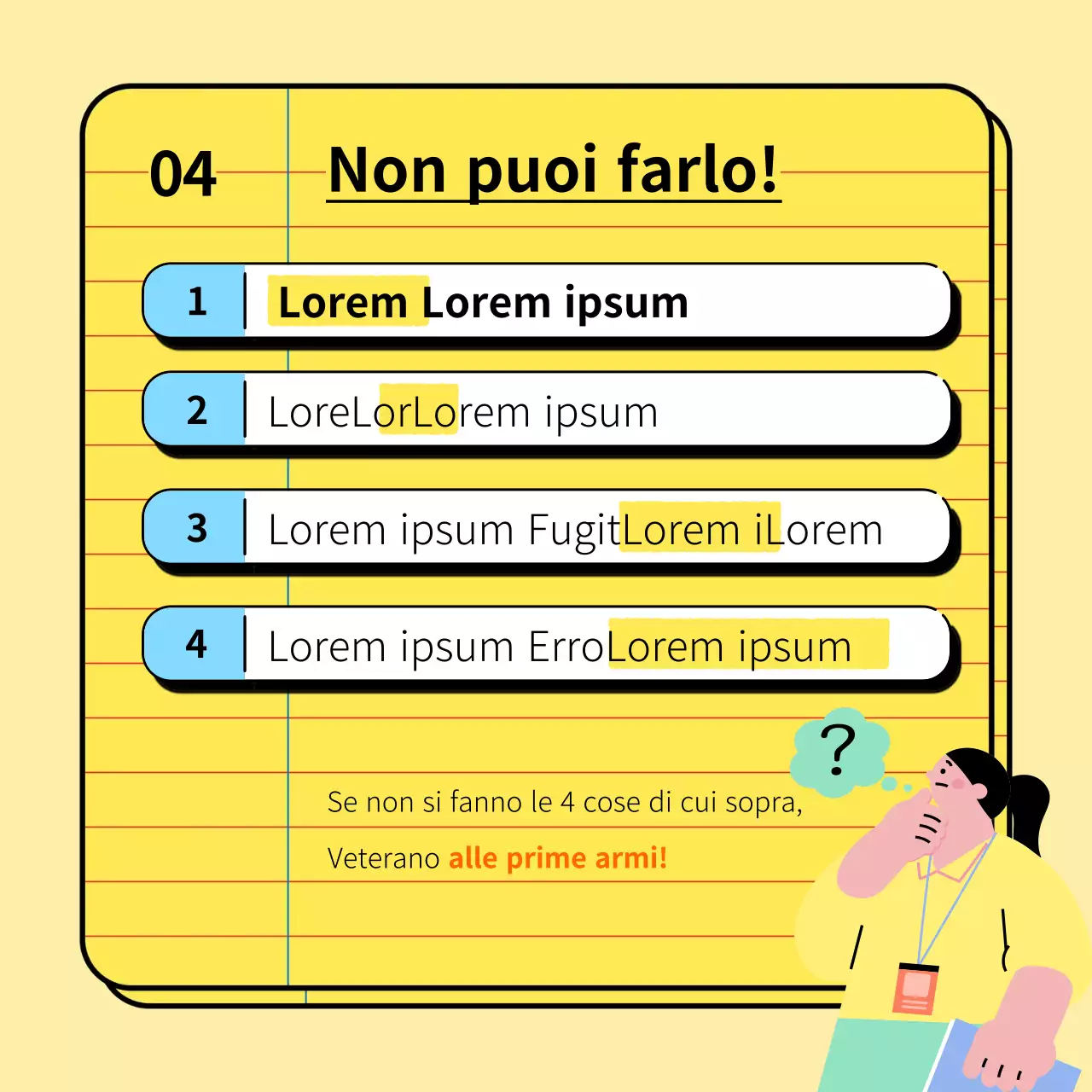 Suggerimenti di base e di tendenza per la vita aziendale dei neoassunti in giallo e azzurro Materiale didattico