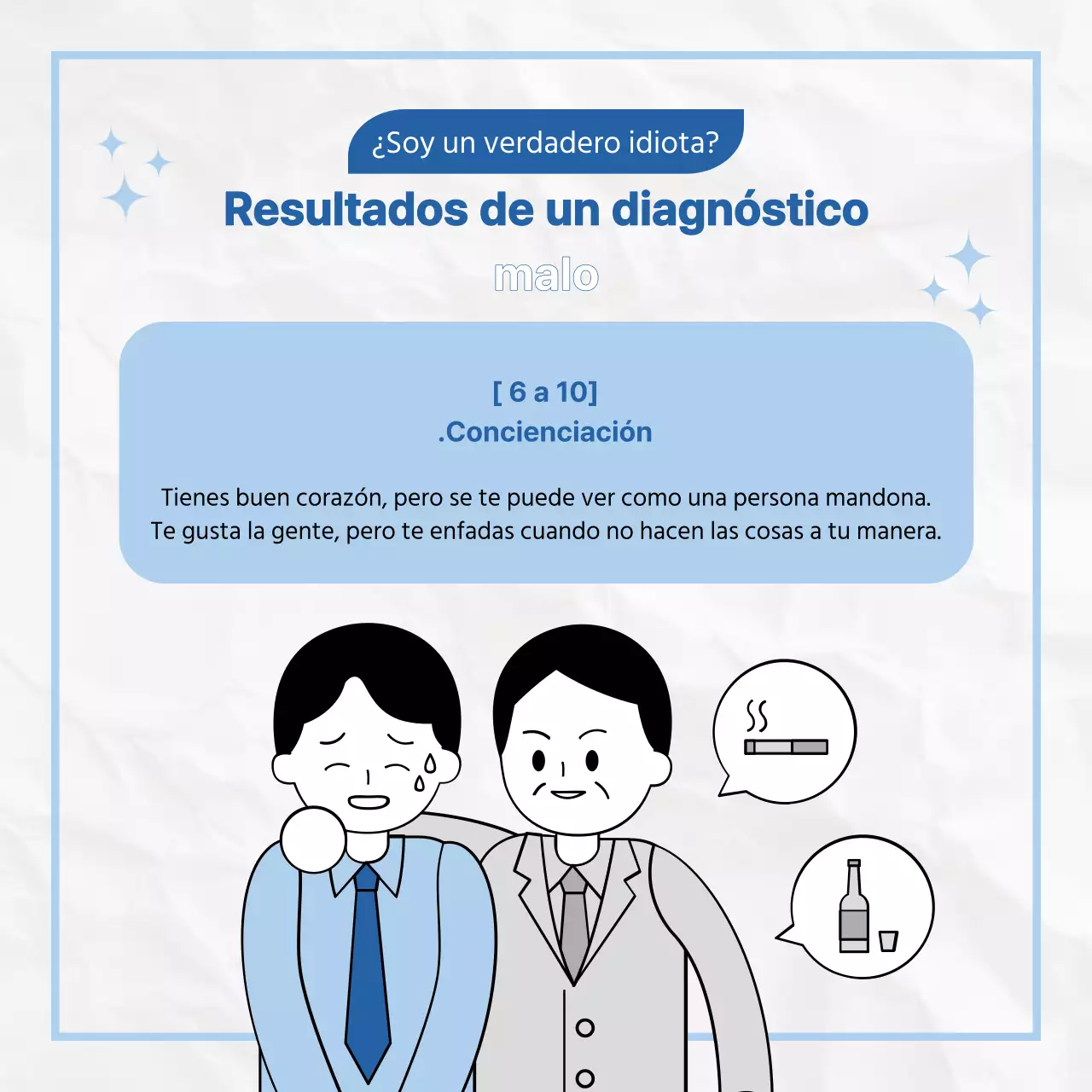 Una encuesta kitsch en blanco y azul