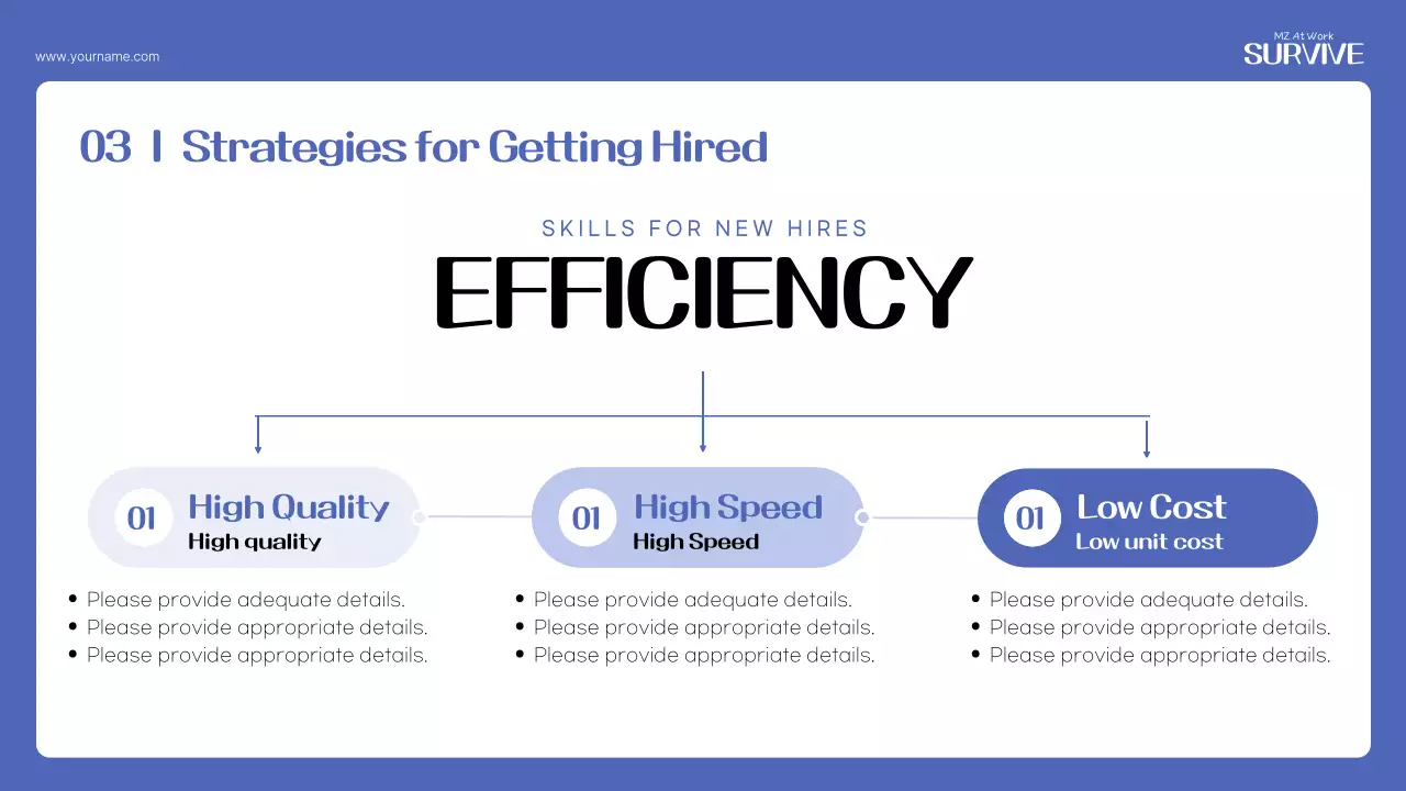 블루 모던 워크플레이스 가이드 프레젠테이션