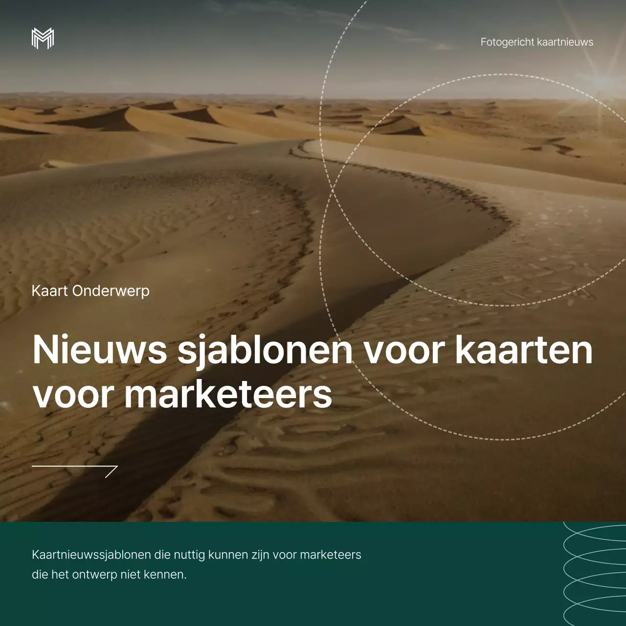Bevorder trendy marketing in groen en wit