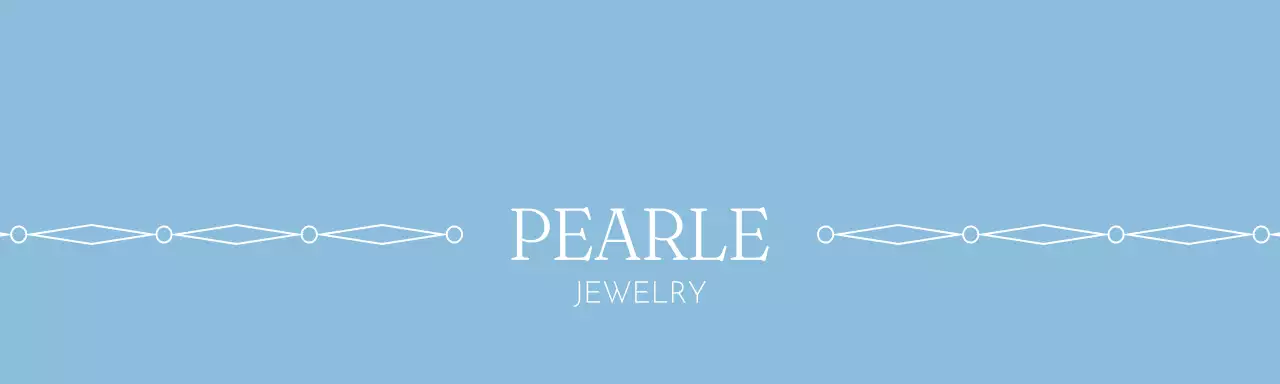 Light blue jewelry brand product header tack