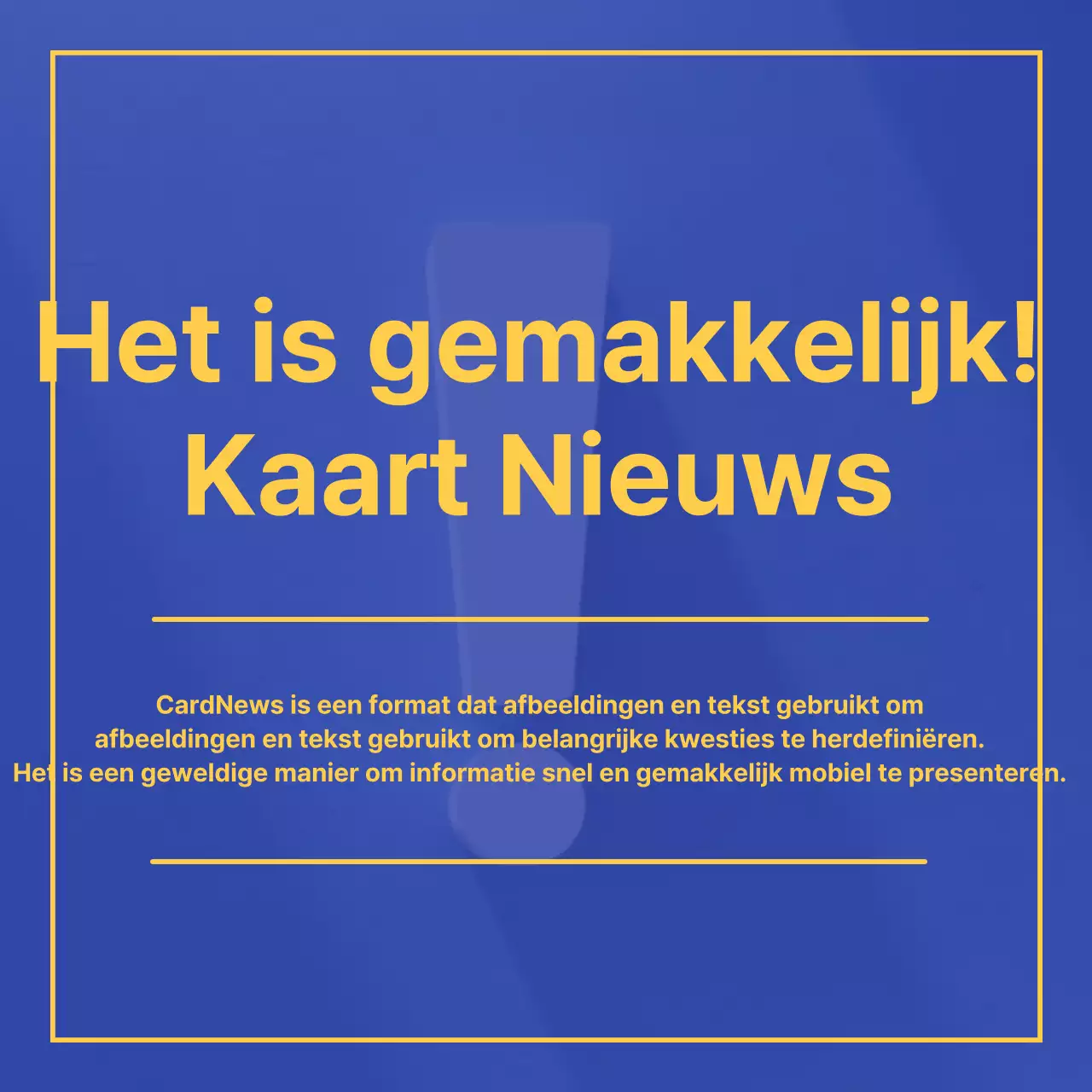 Een eenvoudige blauw met gele marketinggidsadvertentie
