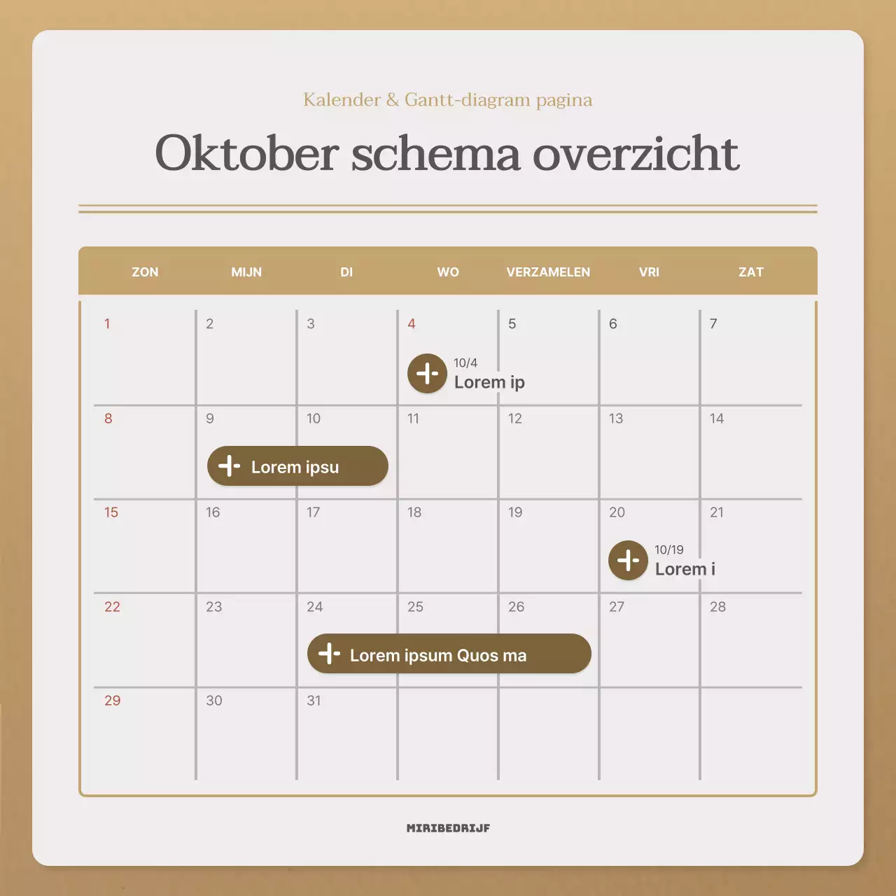 Een eenvoudige herfstbrief in beige en bruin nieuwsbriefpost
