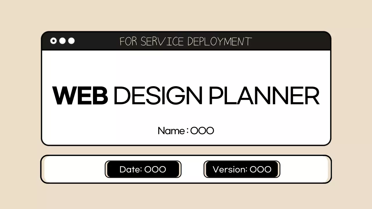 Beige Minimal Web Planner Guide Presentation