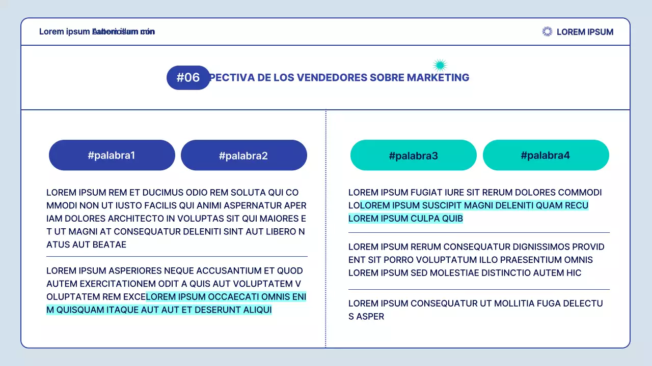 Un sencillo informe de tendencias de marketing en azul marino y menta