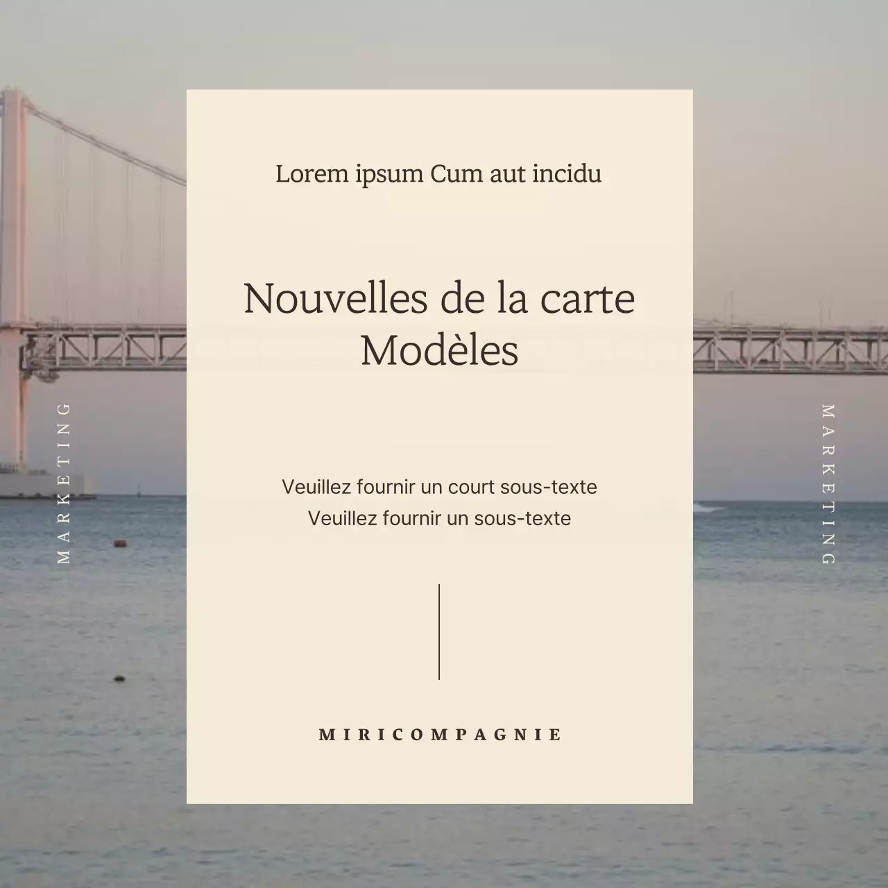 Modèle de rapport marketing simple et facile à utiliser en ivoire