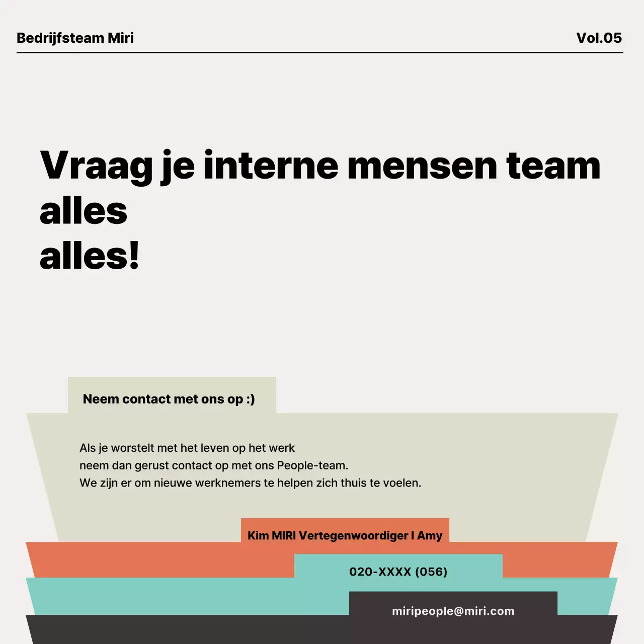 Modern introductiemateriaal voor nieuwe werknemers in oranje en mintgroen