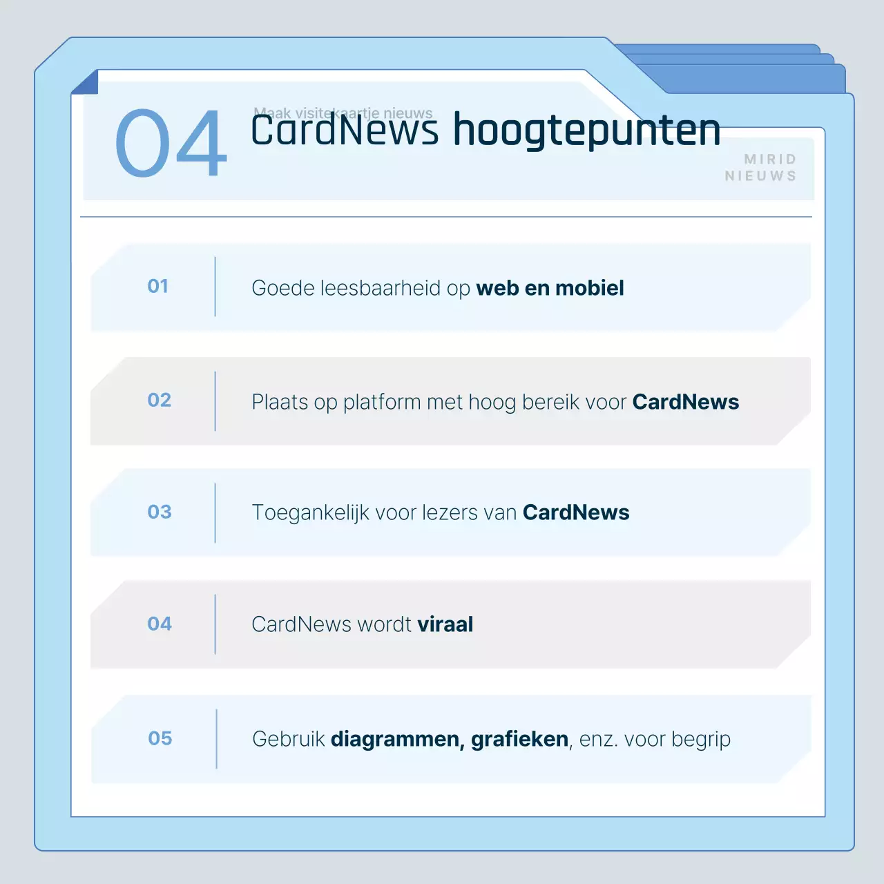 Moderne marketingkaarten in lichtblauwNieuwsTutorials