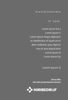 Een eenvoudige witte plaquette met je bedrijfslogo