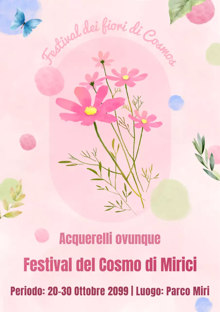 Promuovere un semplice festival autunnale di cosmi in rosa e chartreuse