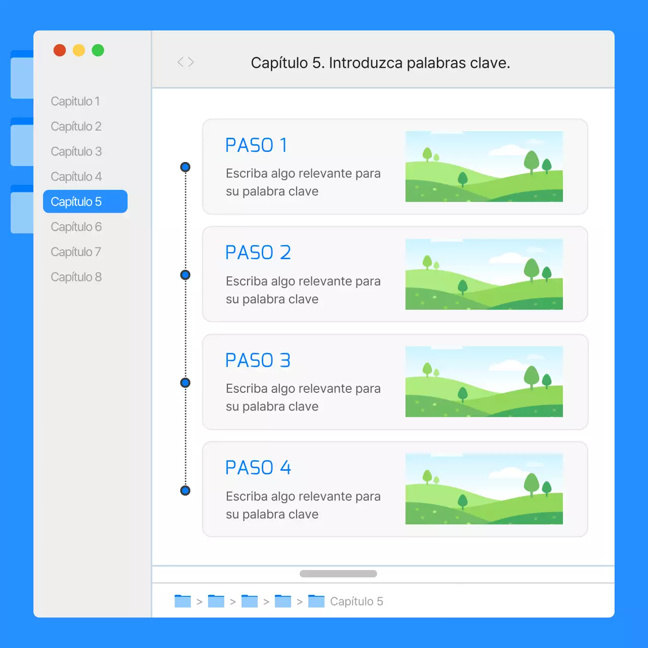 Informes sencillos de la interfaz de usuario del monitor en azul y naranja