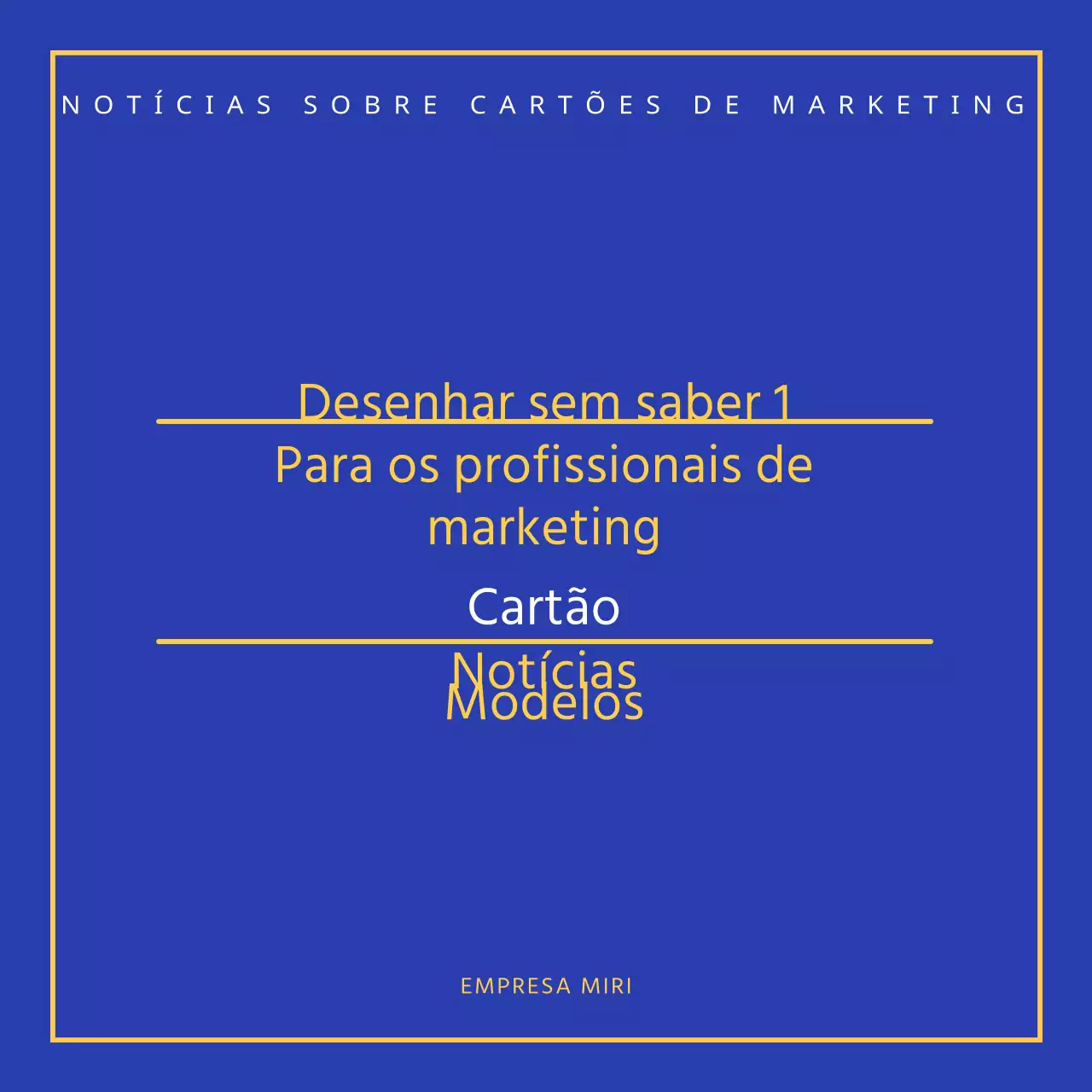 Um simples anúncio de guia de marketing azul e amarelo