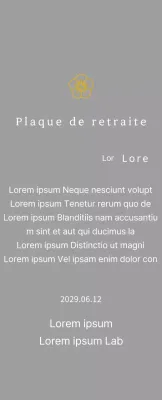 Plaque de remerciement du concept d'inscription de Line Flower