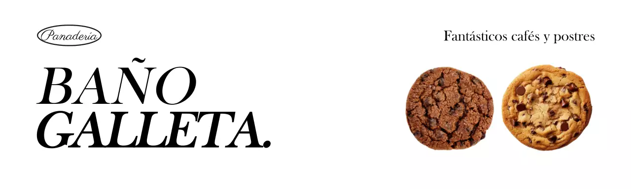 Tachuela de cabecera de envase con la imagen de una galleta sobre fondo blanco