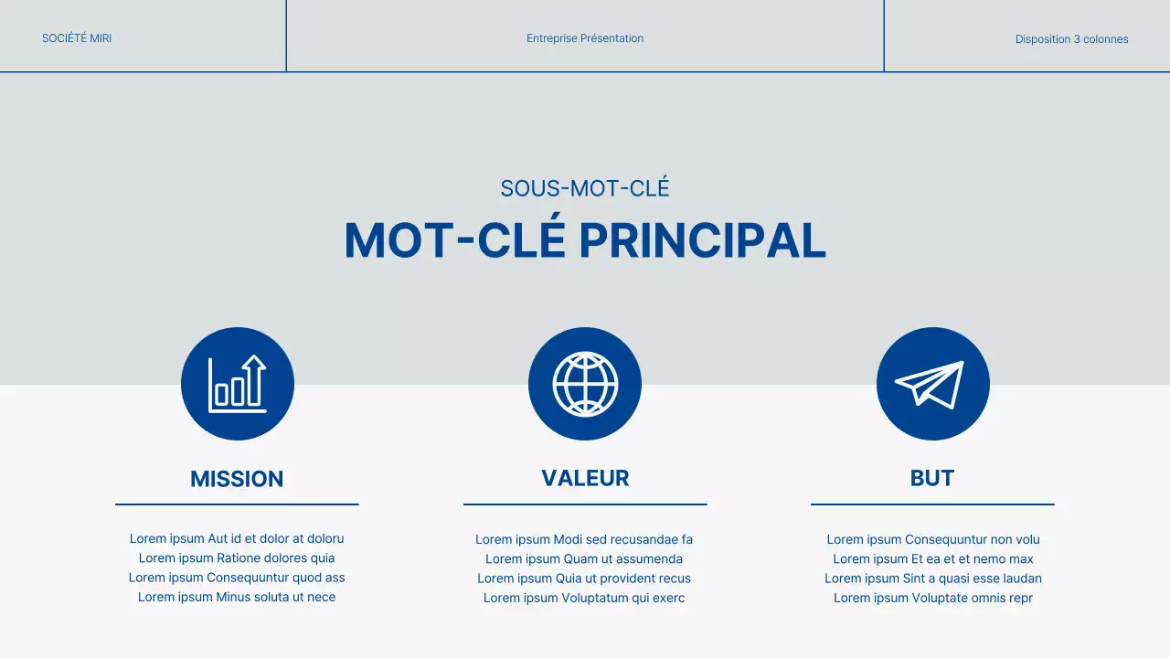 Rapports d'activité modernes en bleu et gris