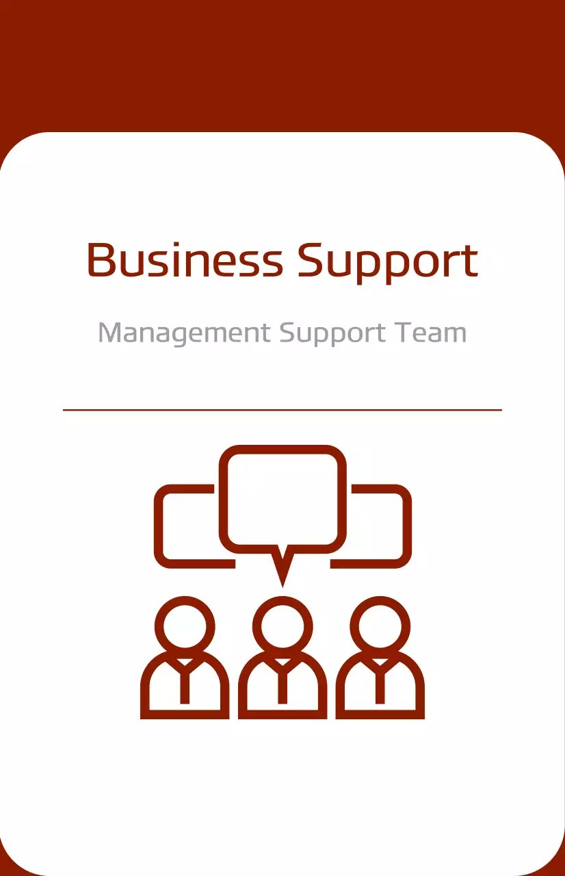 Guia dos departamentos da empresa com um conceito vermelho e arrojado