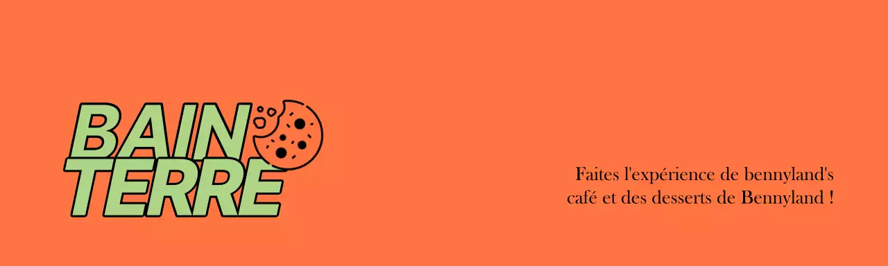 Emballage de biscuits de boulangerie et de café orange et chartreuse