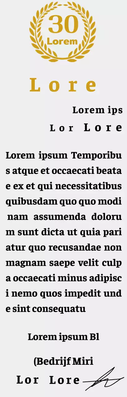 Bedrijfsbord met lauwer symbool concept