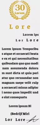 Bedrijfsbord met lauwer symbool concept