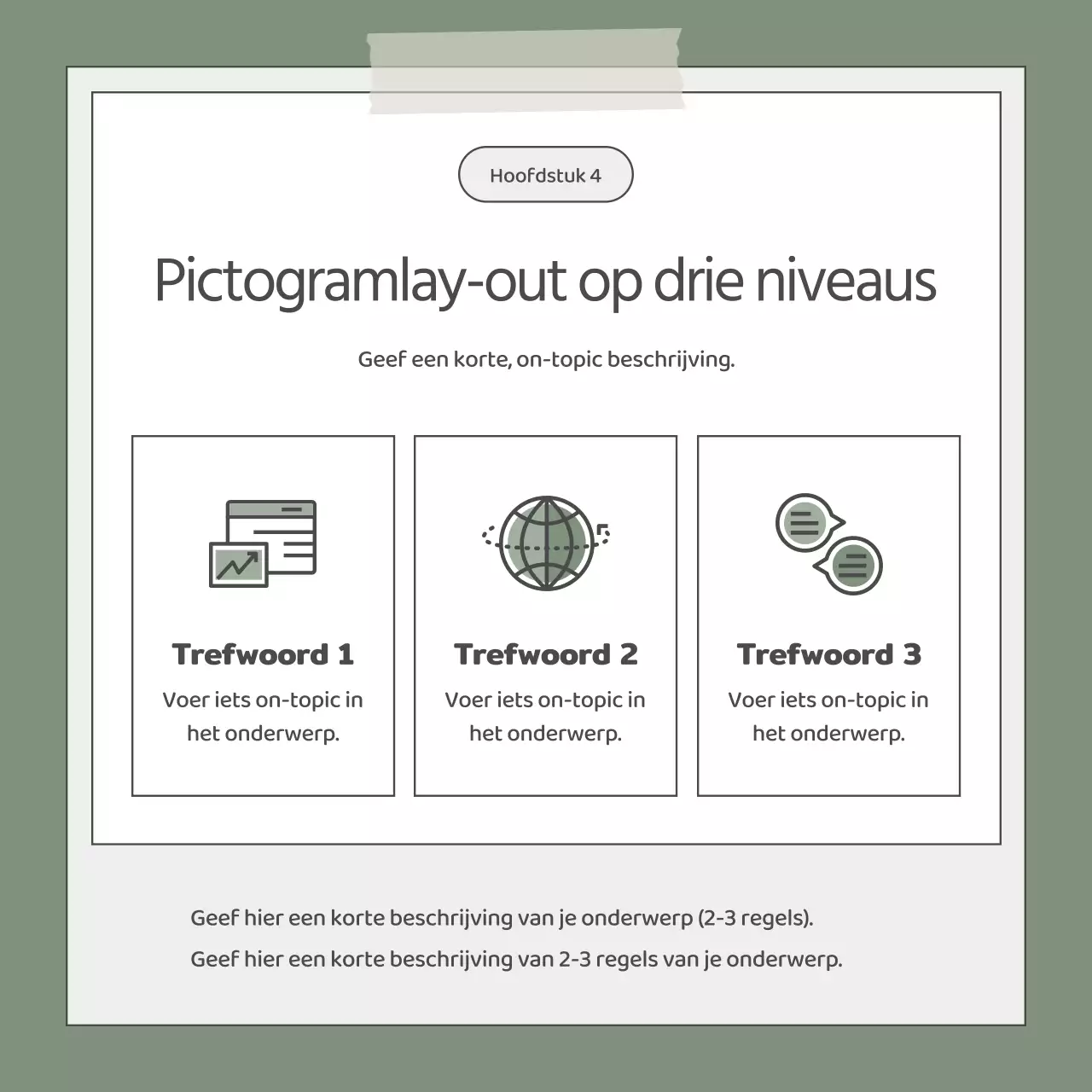 Een eenvoudige kaki en witte zakelijke elevator pitch