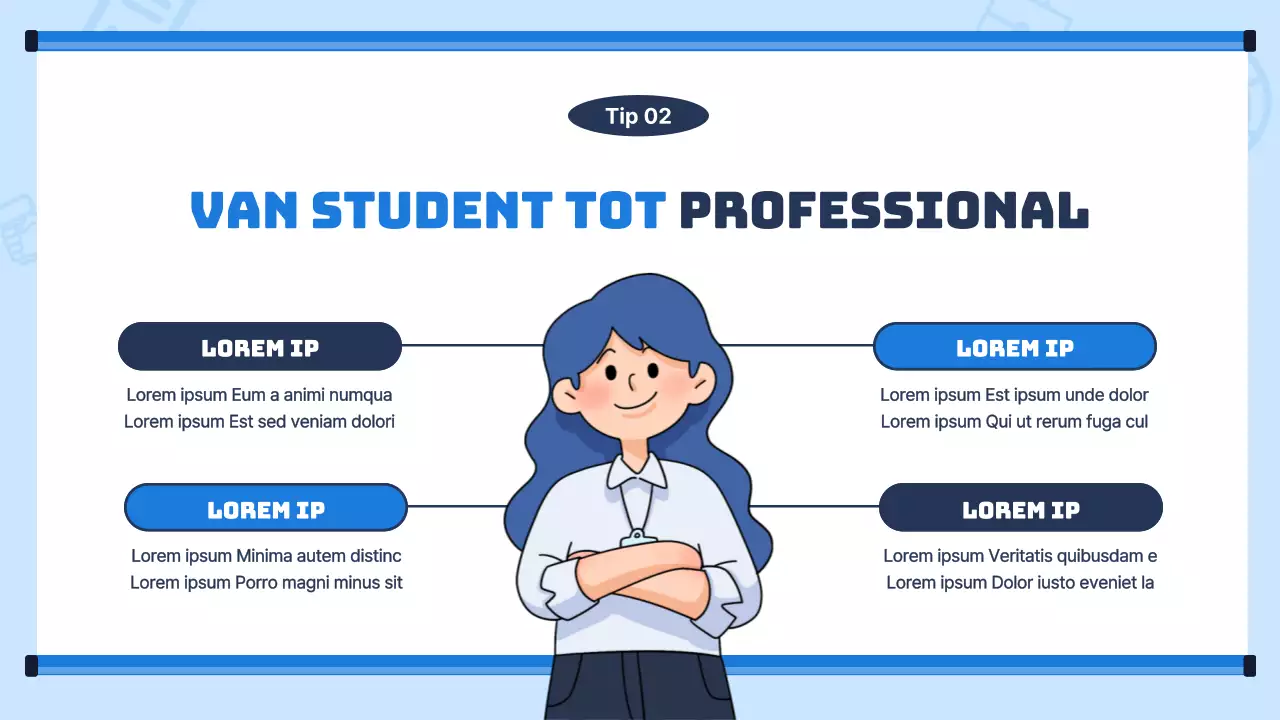 Trendy opleidingsmateriaal voor nieuwe werknemers met een lichtblauwe achtergrond