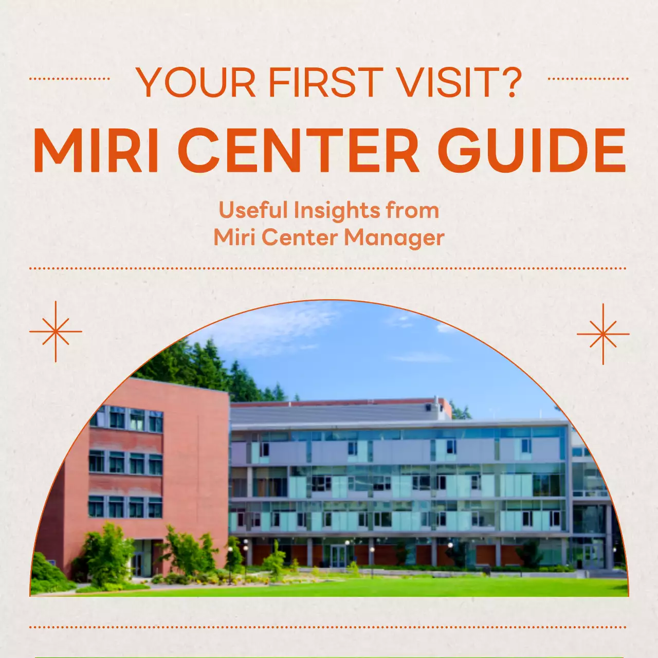 Orange Minimal Center Guide Instagram Carousel