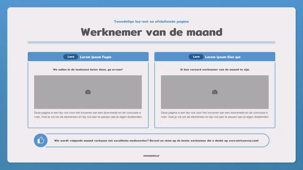 Promoot je nieuwsbrief met een eenvoudige brief in blauw en marineblauw