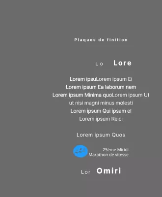 Plaque de finisher concept marathon avec logo simple