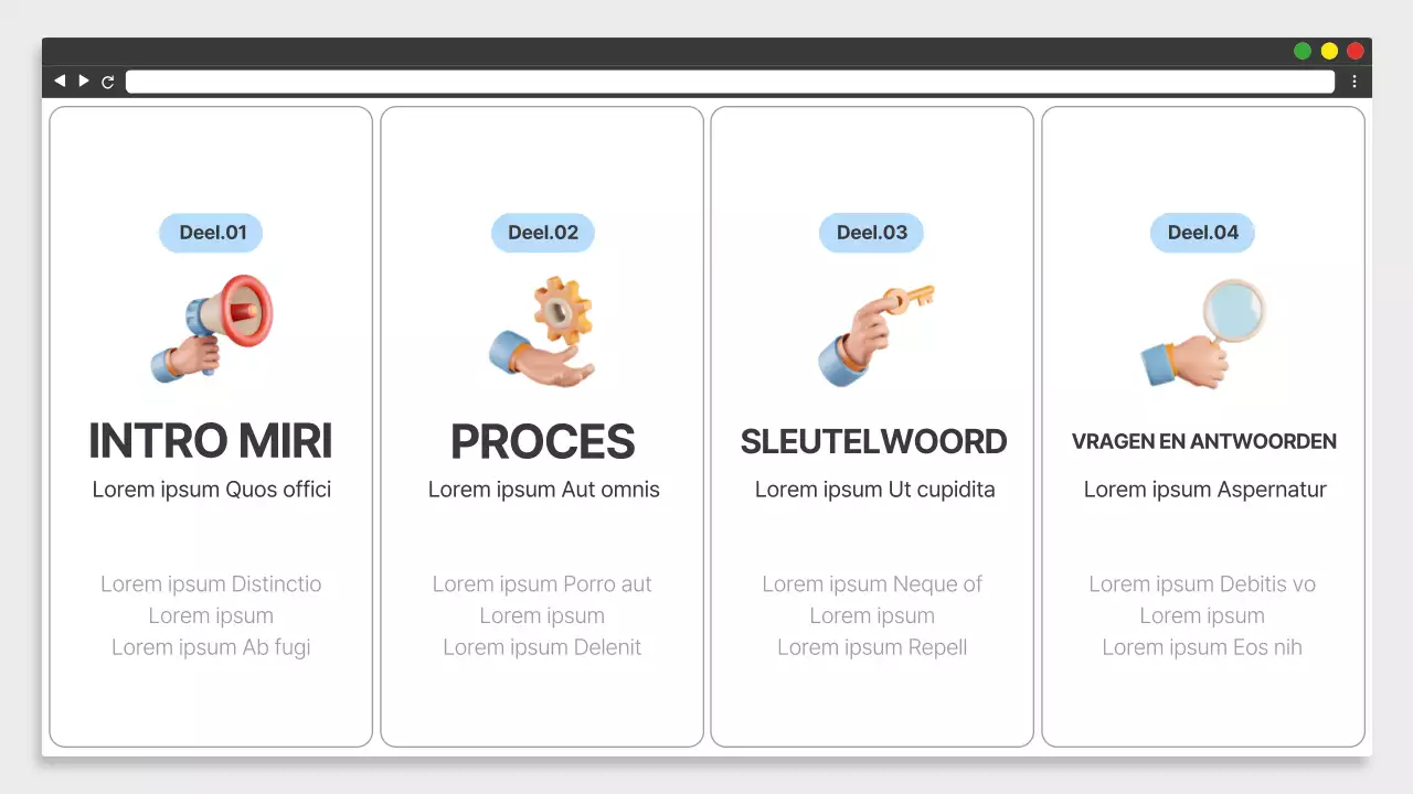 Eenvoudig wit en zwart trainingsmateriaal voor zakelijke werkplekken