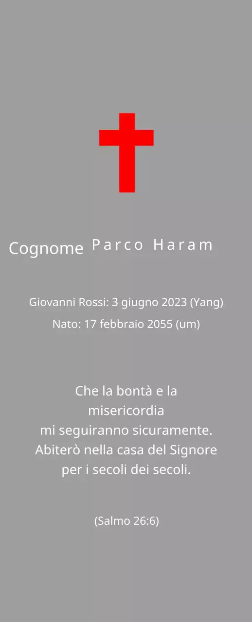 Targhe funebri di concezione cristiana o cattolica con versetti biblici