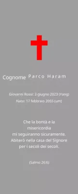 Targhe funebri di concezione cristiana o cattolica con versetti biblici