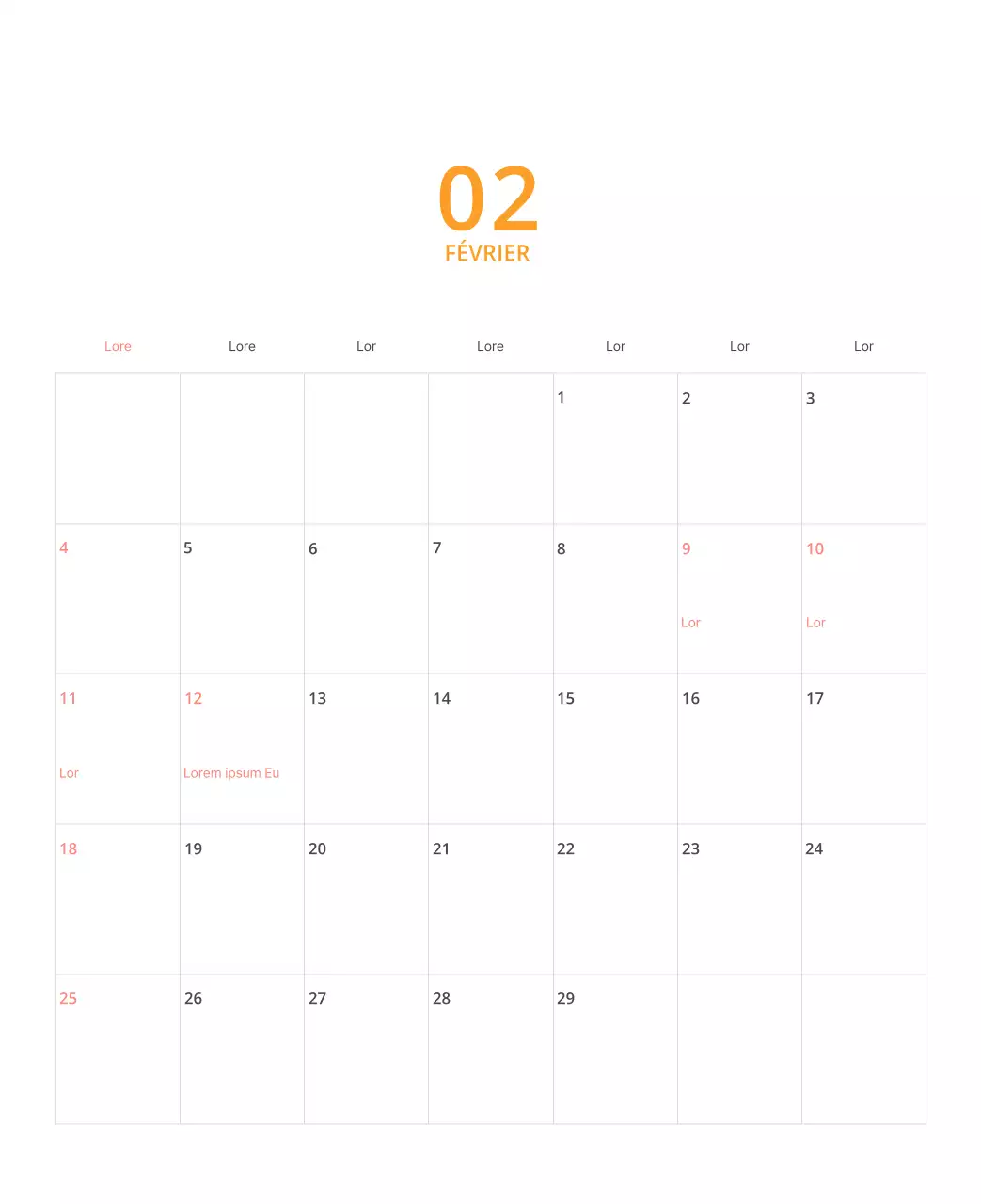 Calendrier illustré multicolore