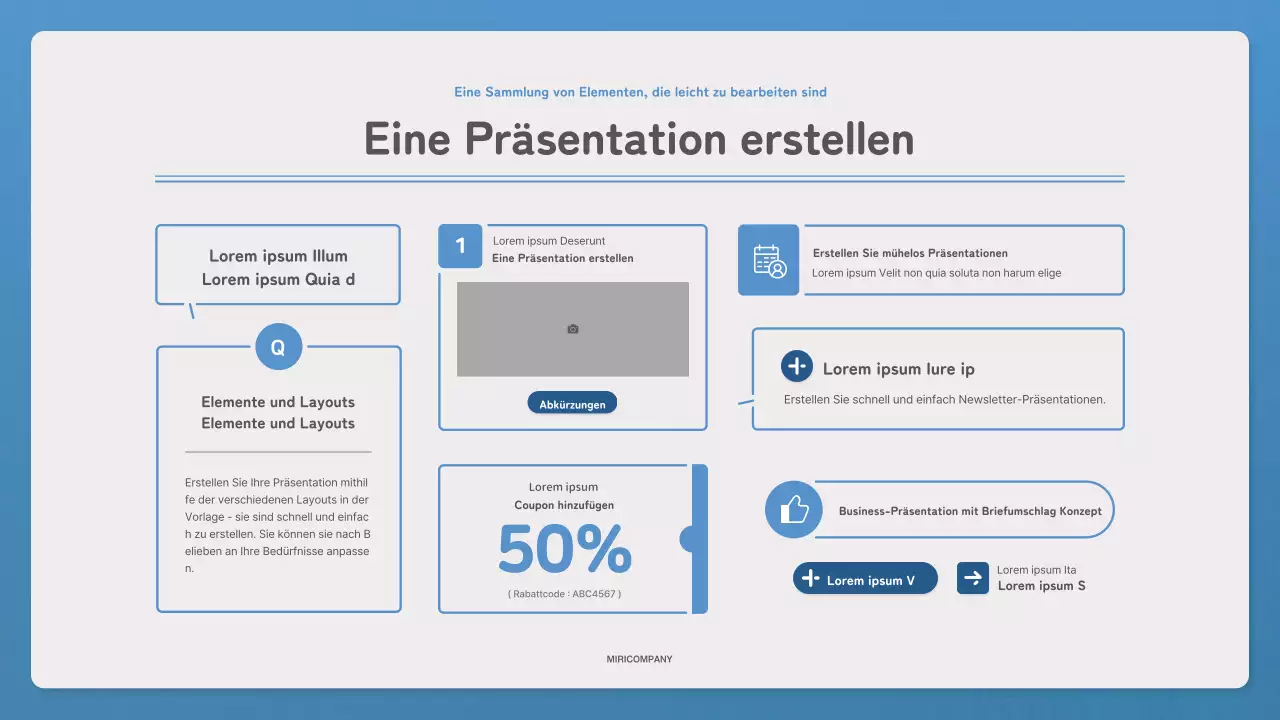 Bewerben Sie Ihren Newsletter mit einem einfachen Brief in Blau und Marineblau