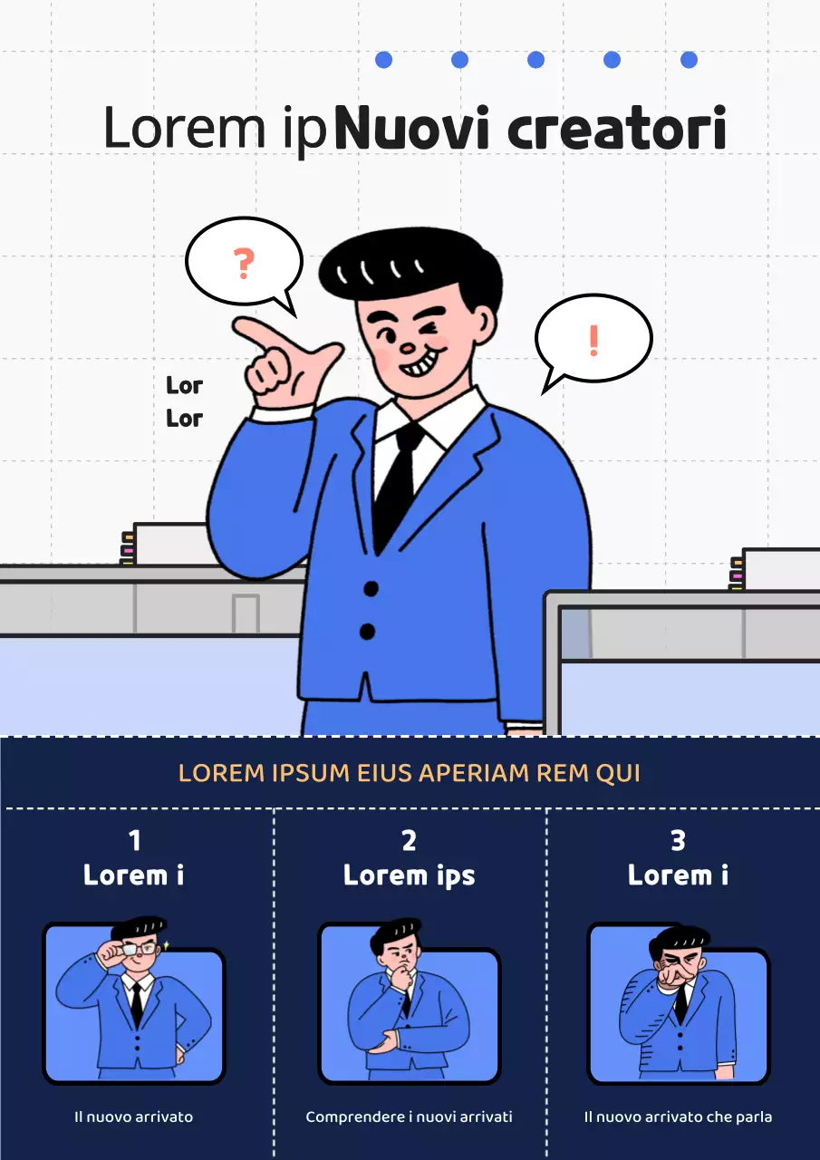 Simpatica promozione di formazione per reclute in blu e blu navy