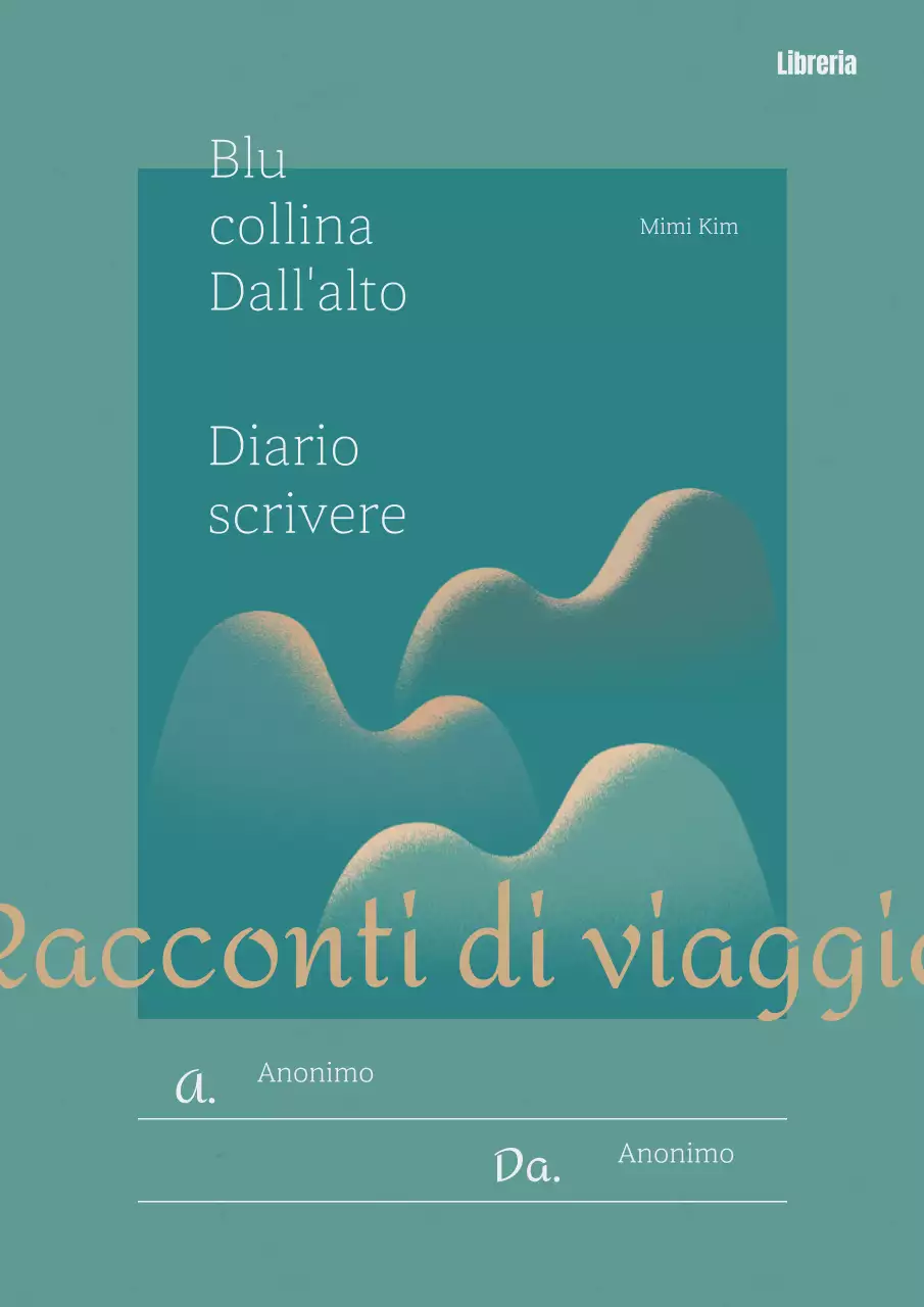 Copertina di un semplice saggio di viaggio in verde e giallo
