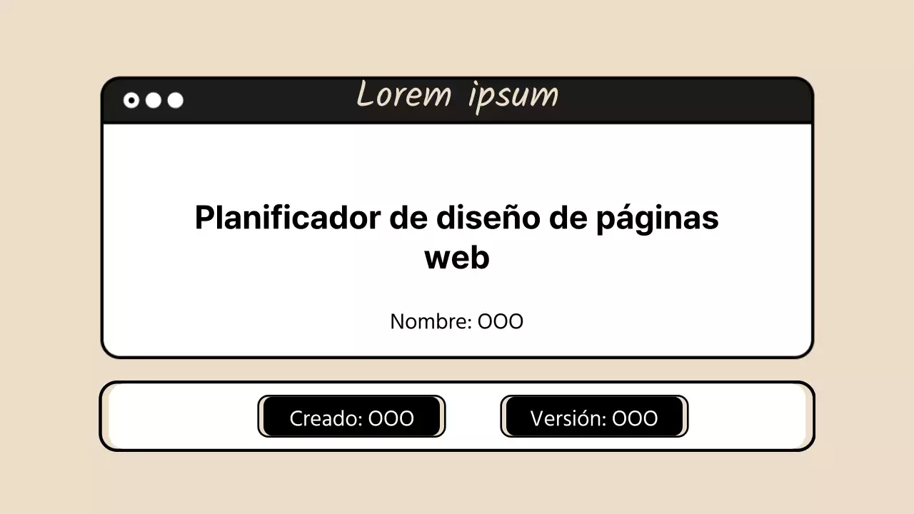 Una sencilla página web en beige