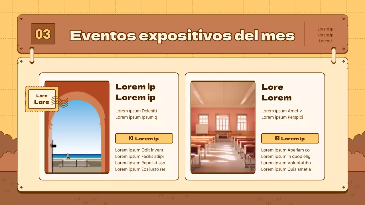 Una sencilla guía de turismo cultural de color amarillo y marrón