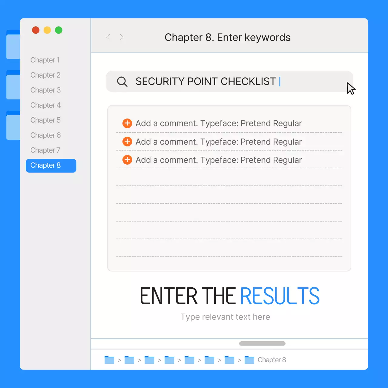 Simple monitor UI report with blue and orange color scheme