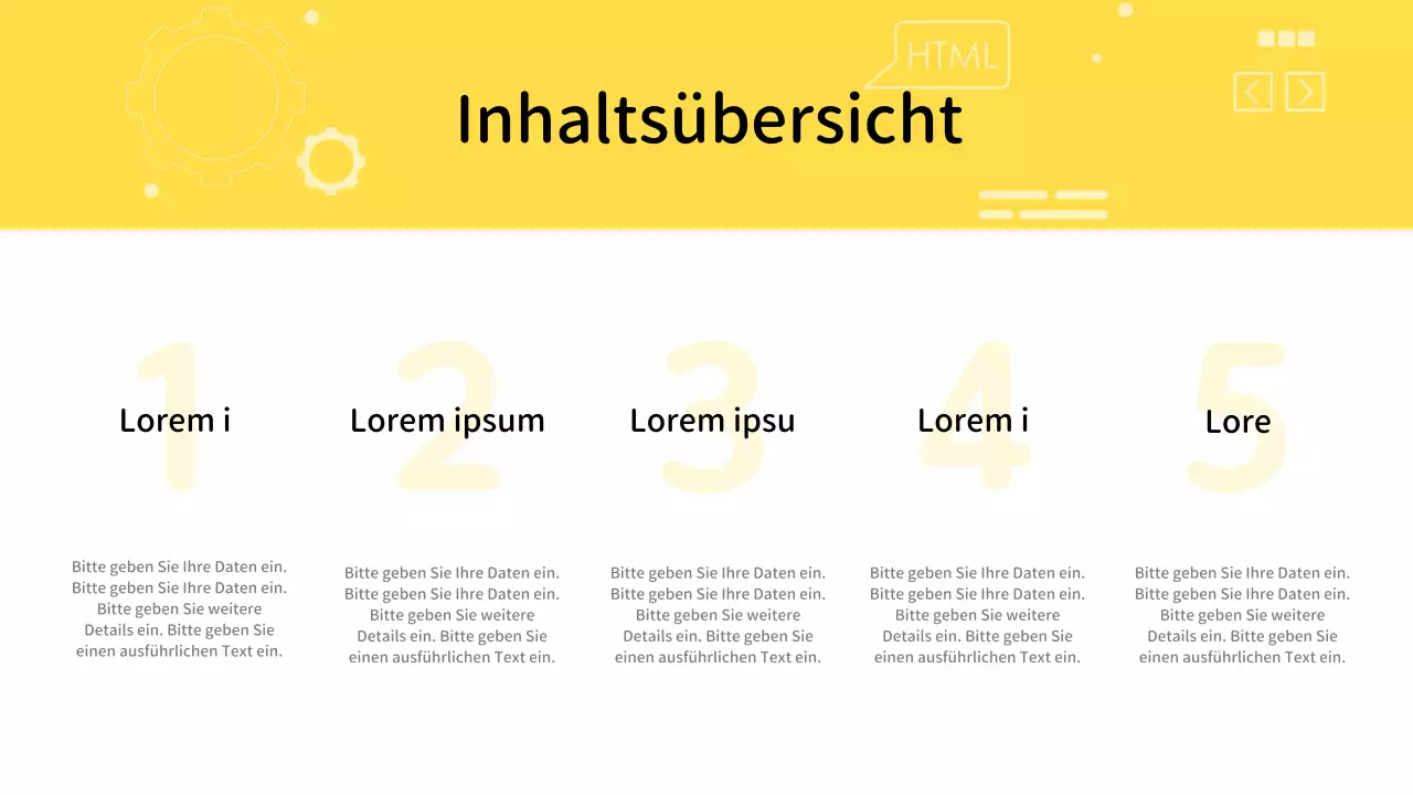Einfacher IT-Scorecard-Bericht mit gelbem Hintergrund