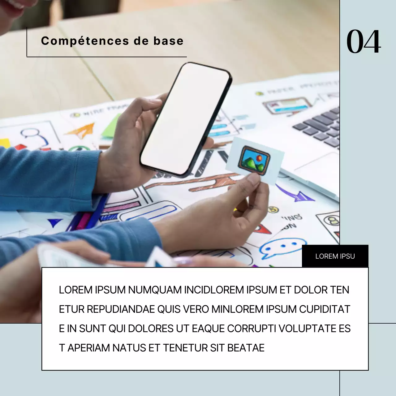 Un simple poste d'entretien d'entreprise en bleu clair