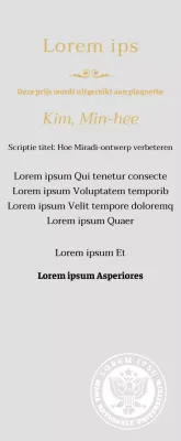 Luxe diploma-plaat met schoollogo en gouden rand