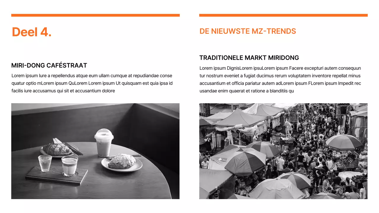 Rapport over moderne marketingtrends in oranje