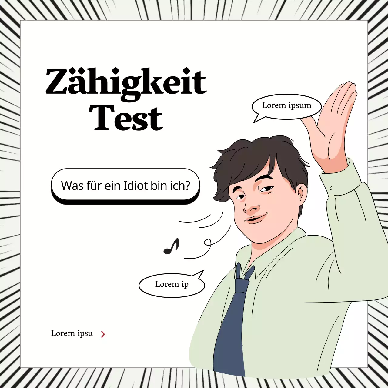 Krankheit in Chartreuse und schwarzem Business-Humor-Posten