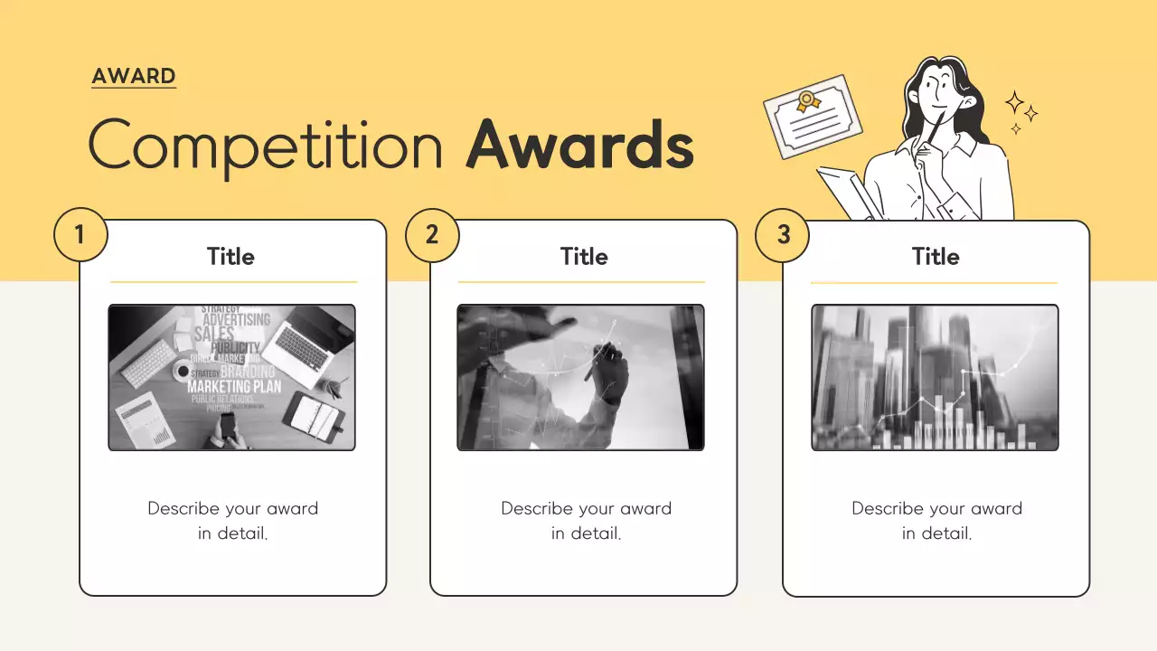 베이지 모던 직원 편지 프레젠테이션