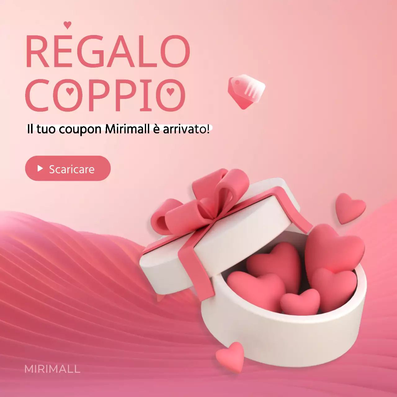 Annuncio di promozione di eventi con coupon di tendenza in rosa