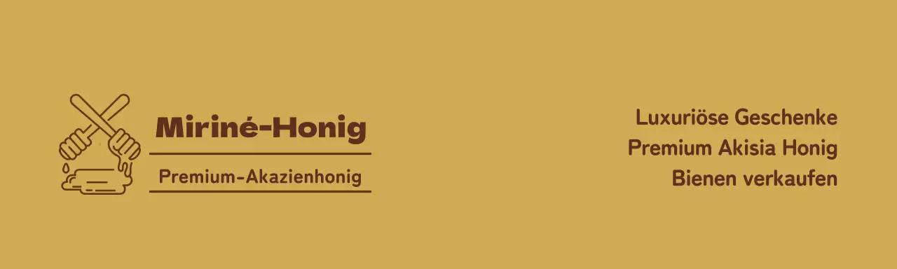 Gestaltung von Produktverpackungen für einen Honigladen in Gold