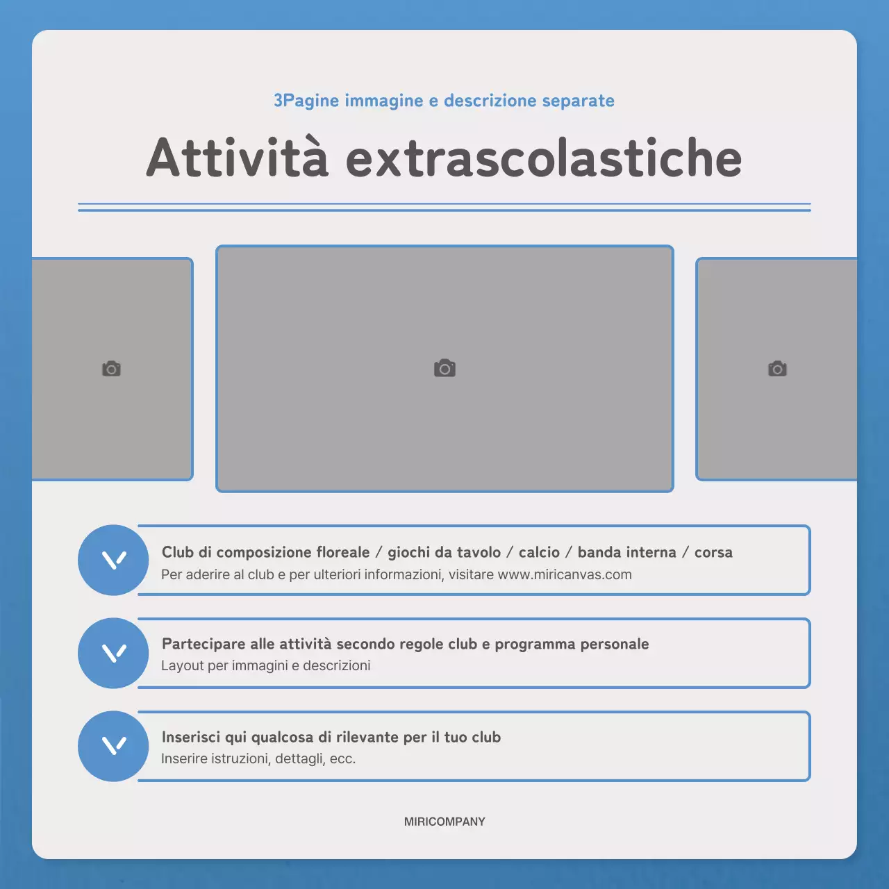 Una lettera semplice in blu e navy per la newsletter