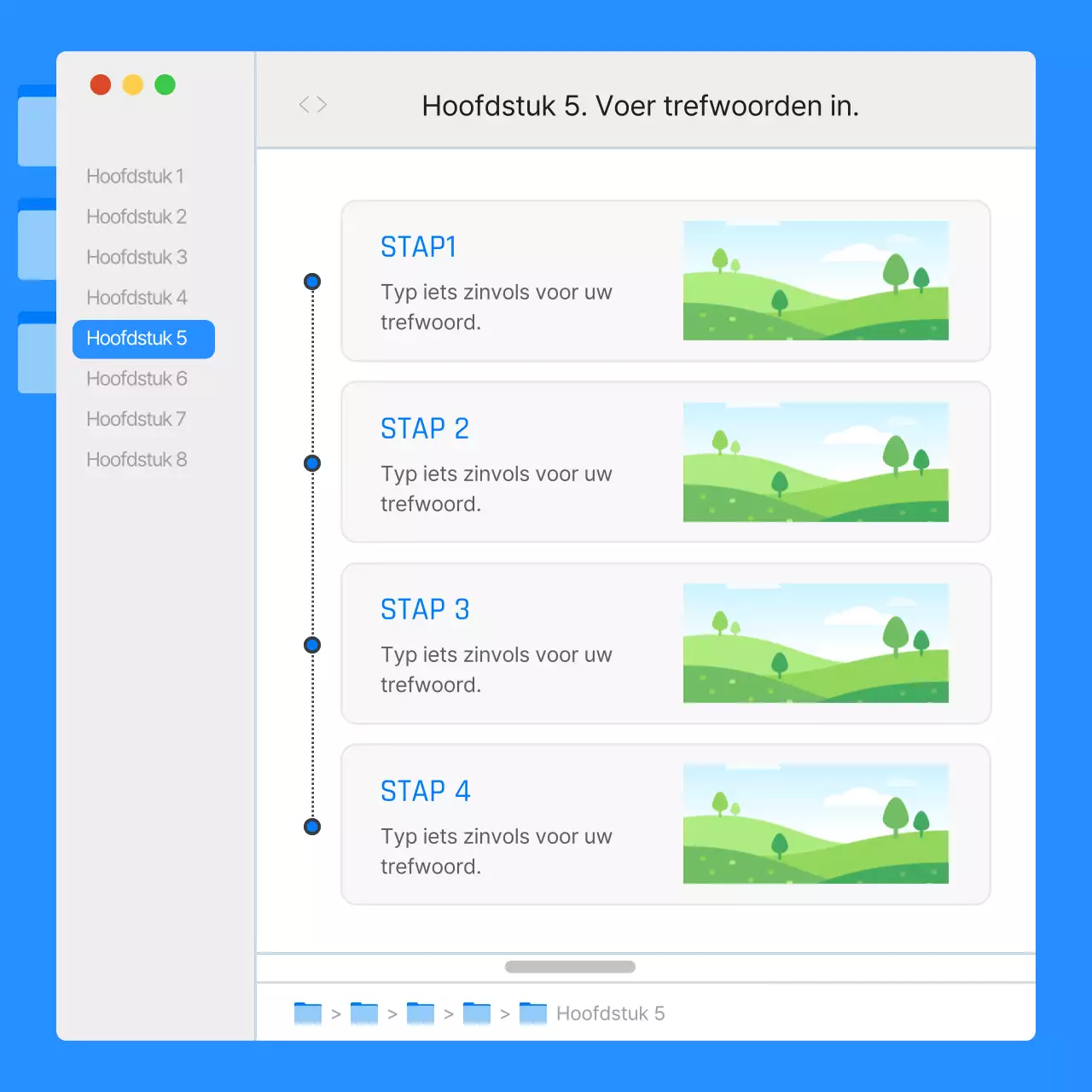 Eenvoudige monitor UI rapporten in blauw en oranje
