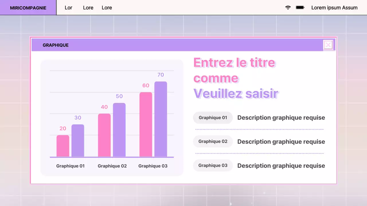 Rapport sur la conception d'un navigateur rétro en violet et rose